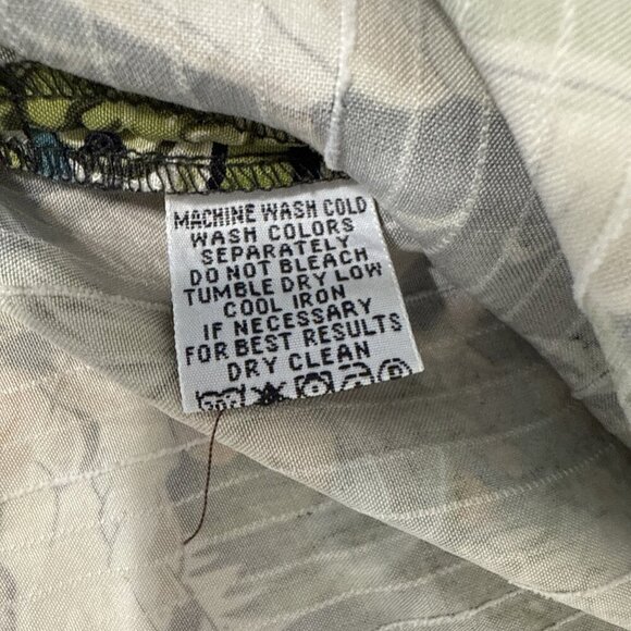 Tommy Bahama Linen Silk Blend Hawaiian Shirt Men's Palm Short Sleeves Sz L - Picture 7 of 11